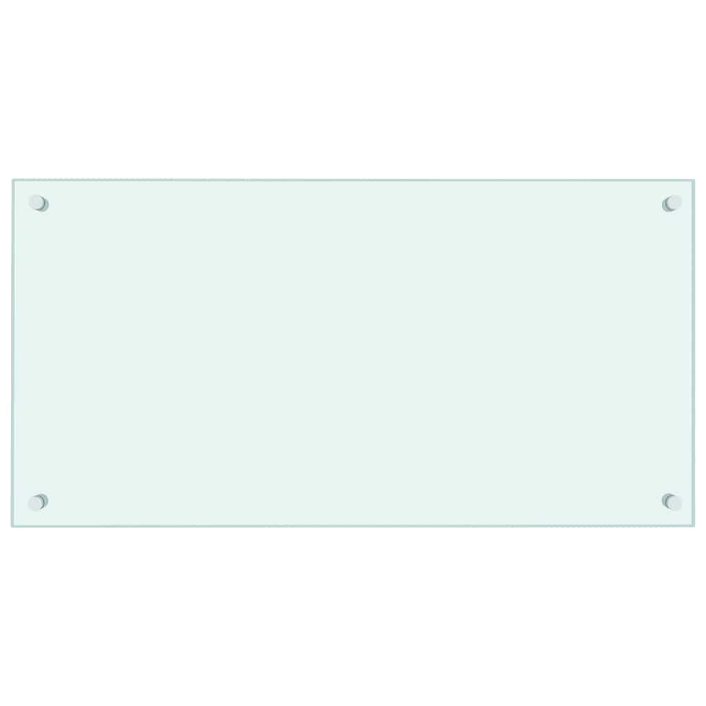 Kitchen Backsplashes 2 pcs White 80x40 cm Tempered Glass